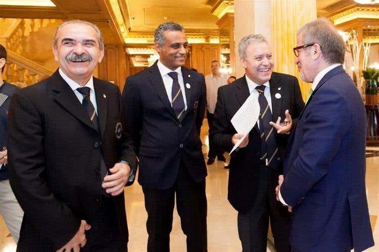 da sinistra: Fiorenzo Detti, Hosam Eldin Aboueleyoun, Antonello Maietta e Roberto Maroni