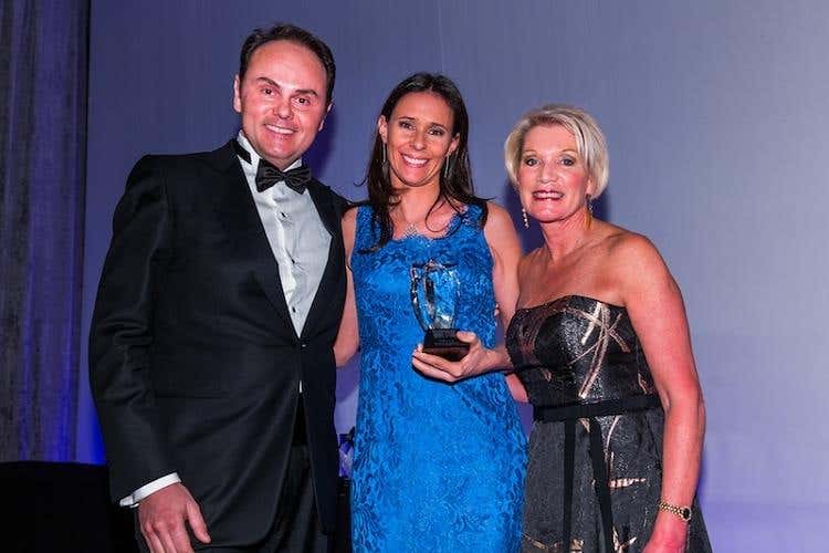 da sinistra: Matteo Lunelli, Camilla Lunelli e Sybil Strum