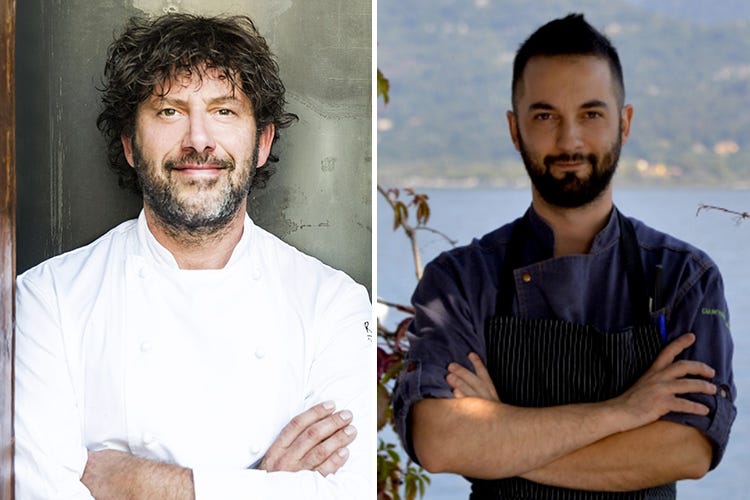 Gli chef: Cesare Battisti e Gianfranco Mameli 
