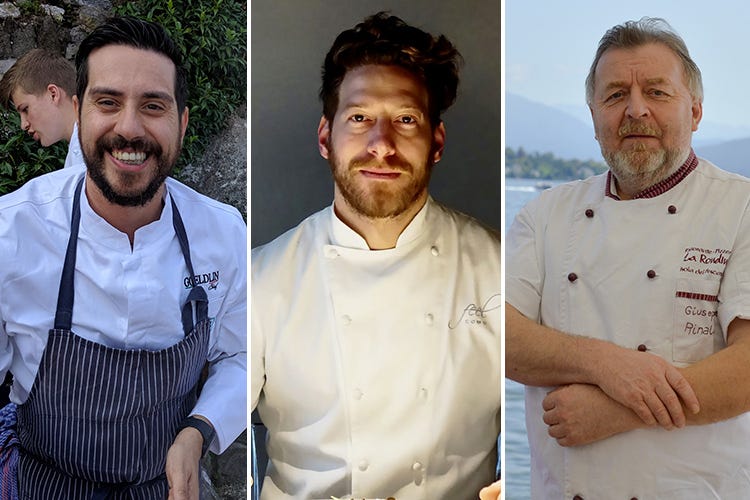Gli chef: Marco Acquaroli, Federico Beretta e Giuseppe Rinaldi