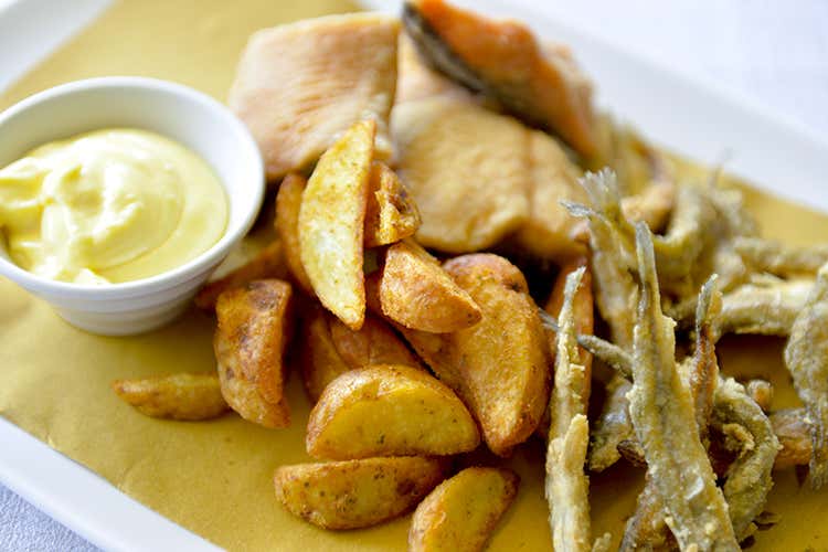 I piatti: la fritturina di pesce di Pasquale Botta con Umberto De Martino