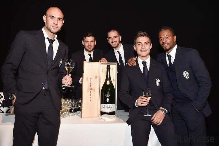 Simone Zaza, Stefano Sturaro, Leonardo Bonucci, Paulo Dybala, Patrice Evra