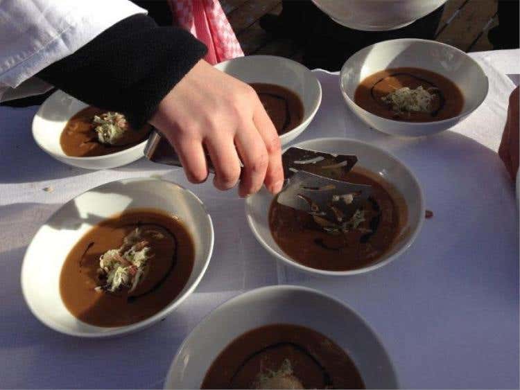Di Arturo Spicocchi “zuppa di fagioli, crauti acidi e canederlo di puccia (pane di segale croccante) e formaggio Stelvio D.O.P.”