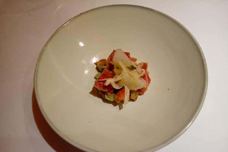 LO SCOGLIO frisella, plancton, gamberi rossi, cozze, ricci di mare, triglia, insalata di finocchi, zuppetta piccante