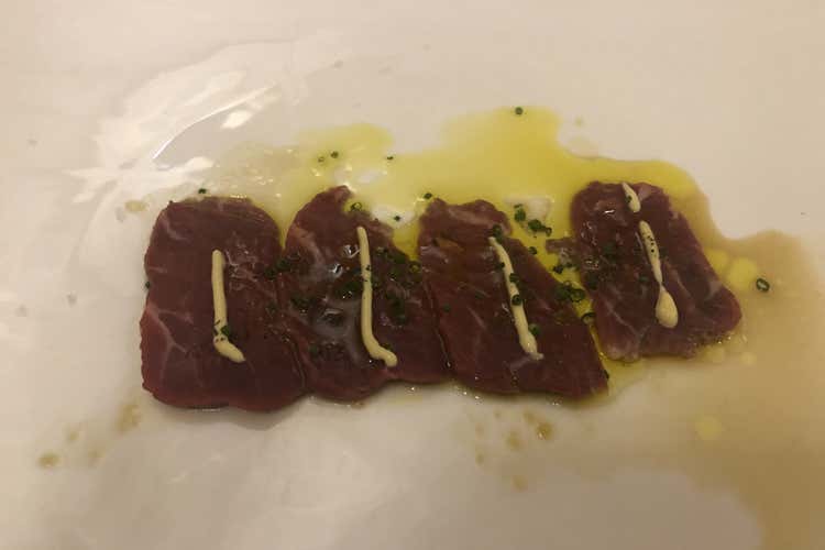 Carpaccio di Angus (Appius 2015, il “vino da sogno” di Terzer si svela alla Wine Week
