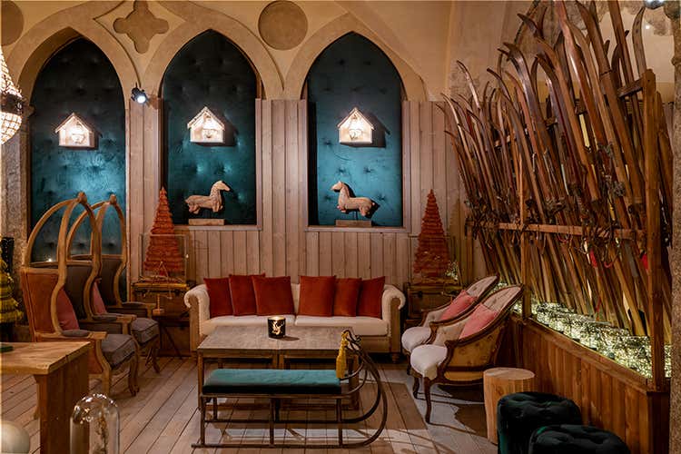 (Atmosfera après-ski... milanese 
all'Urban Chalet del Four Seasons)