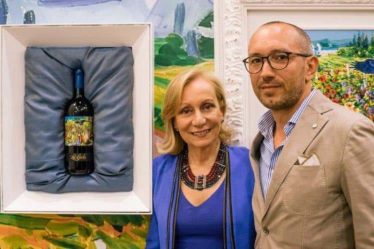 Marilisa Allegrini con Marrico Toni, responsabile amministrativo di Poggio al Tesoro e San Polo