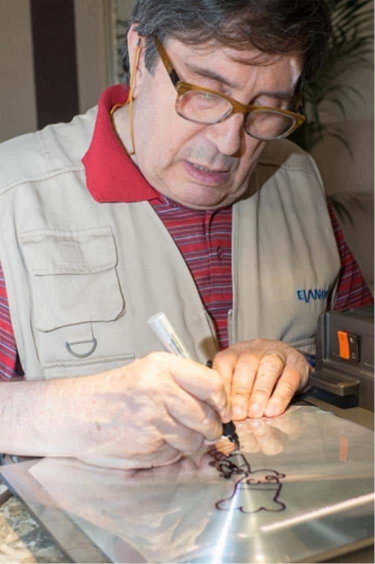 Athos Careghi al lavoro