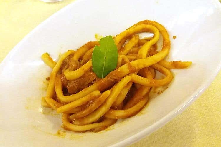 Pici con sugo di cinghiale