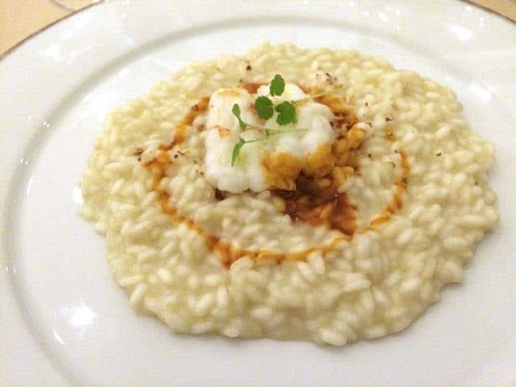 Risotto con scampi, Champagne e pepe Sichuan
