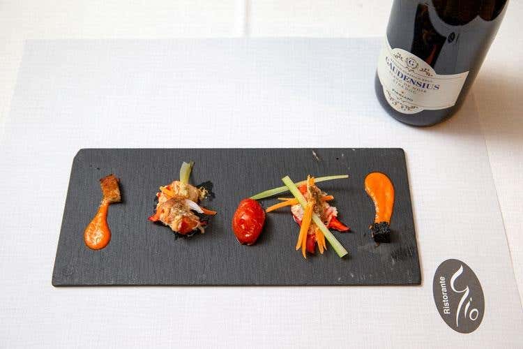 Astice alla Catalana (Calici siciliani e cucina bergamasca con i vini di Firriato al ristorante Giò