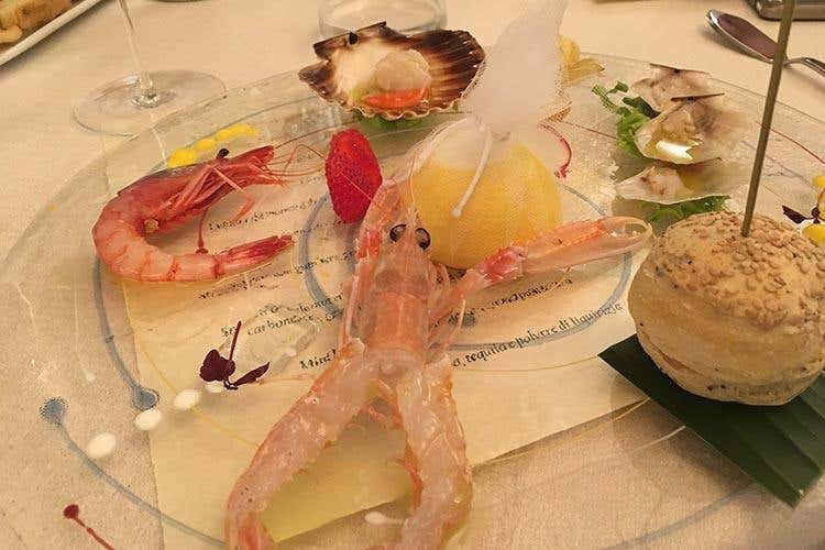 Le crudité assortite - Cambia la location ma resta la qualità 
La cucina di Nadia ora in Franciacorta