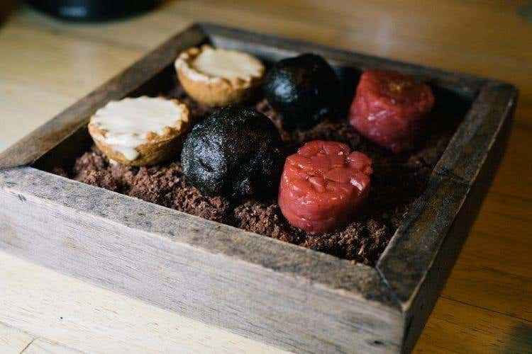 Tartare di Fassona, gelato alla birra