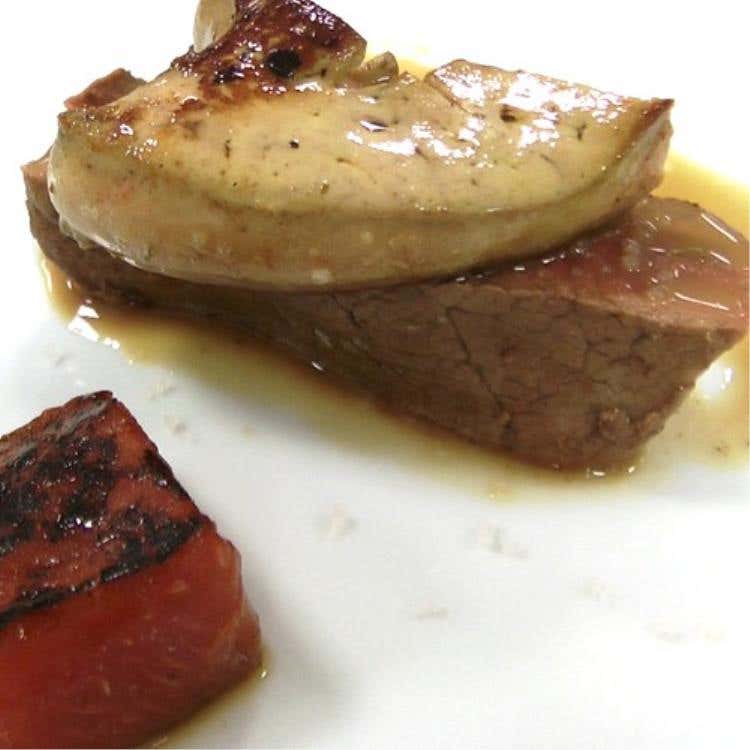 Filetto di manzo St George di Eblex e scaloppa di Foie Gras selezione Principe JdC