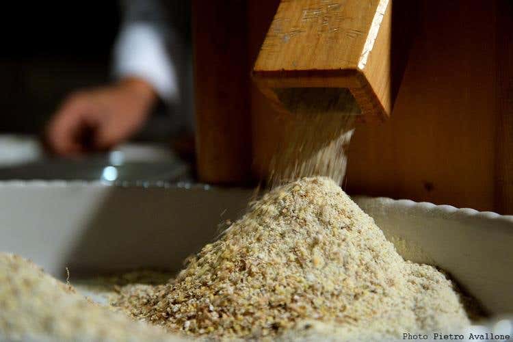 Macinatura del maracuoccio per ottenere la farina - foto Pietro Avallone