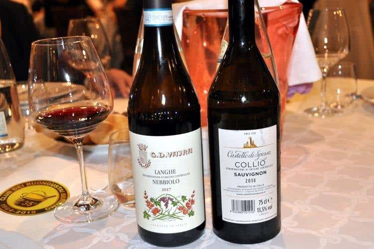 I vini della serata (Club Buongustai Bergamo 
35 anni in golosa salute
)