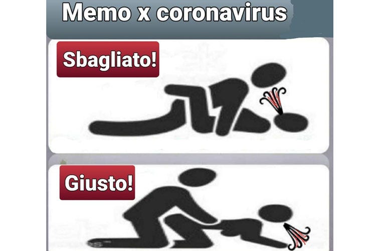 (Il coronavirus contagia i social 
Spopolano le vignette anti psicosi)