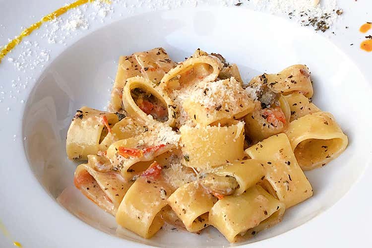 Calamari Pastificio Felicetti alle lumache e funghi - Gianmario Portesani (Cuochi uniti per Cascina Cattafame )