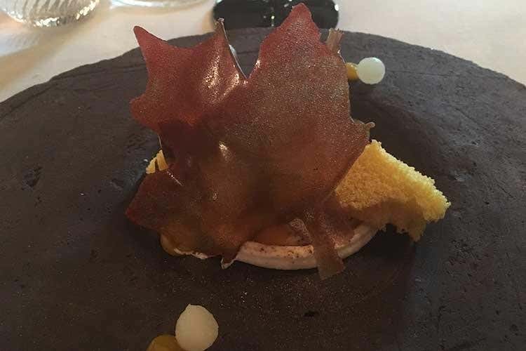 Sapori d’autunno abbinato a Moscato nero Faber La Cantalupa Monzio Compagnoni (Da Vittorio, dall'inizio alla fine 
Un viaggio tra ricordi e ricette)