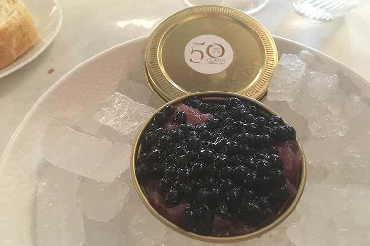 Papalina di tonno con crema di pere al wasabi. (Da Vittorio, dall'inizio alla fine 
Un viaggio tra ricordi e ricette)