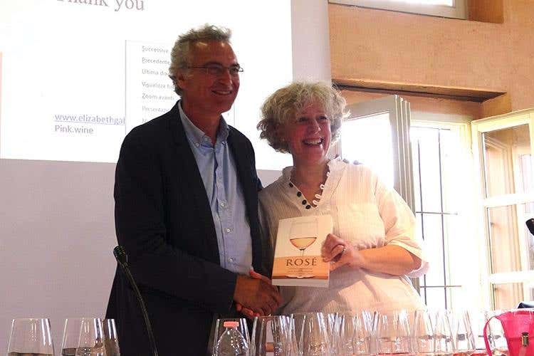 Alessandro Luzzago ed Elizabeth Gabay (Dal lago di Garda al mondo intero 
Un altro passo per dare dignità ai rosati)