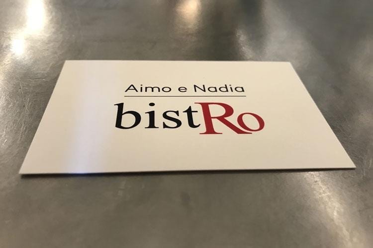 (Design e alta cucina della semplicità
La formula del BistRo Aimo e Nadia)