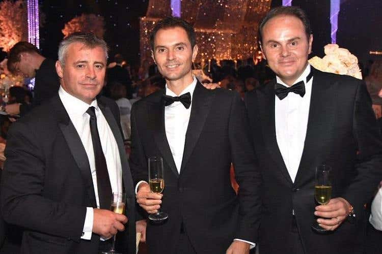 da sinistra: Matt LeBlanc, Alessandro Lunelli e Matteo Lunelli