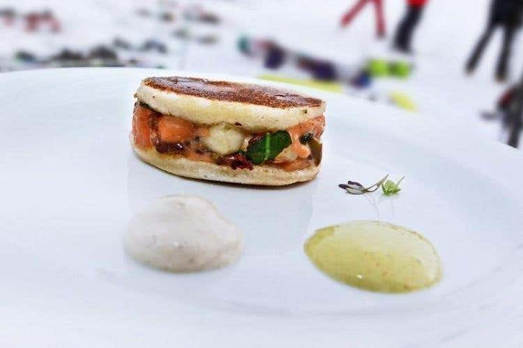 Panino al Salmone, Claudio Sadler, Rifugio Ciampai (foto Daniel Töchterle