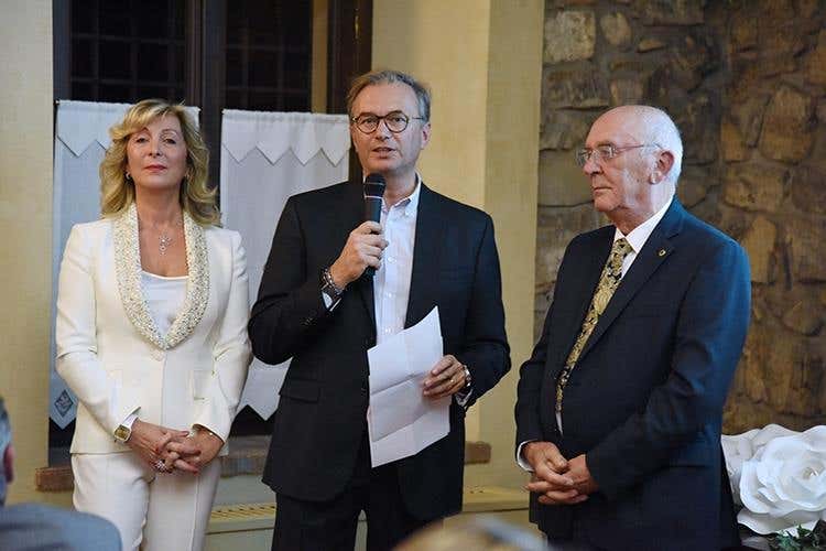 Roberta Bianchi, Paolo Pizziol e il fondatore di Villa Franciacorta Alessandro Bianchi