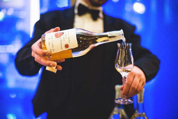 Grappe Romano Levi (Euro-Toques, alta cucina in tavola 
per la cena di gala al Gallia di Milano)