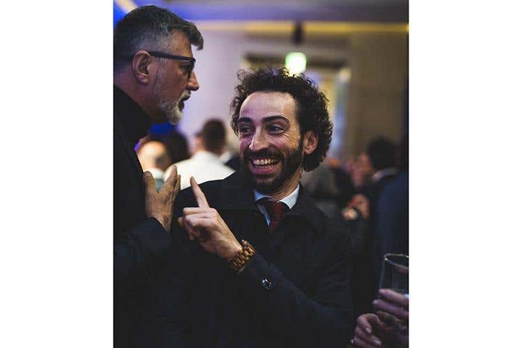 Gianni Tarabini e Franco Aliberti (Euro-Toques, alta cucina in tavola 
per la cena di gala al Gallia di Milano)