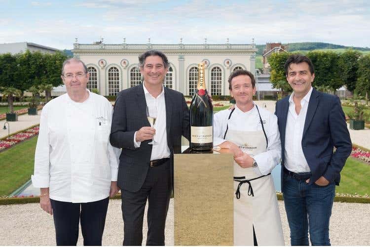 Pascal Tingaud, Benoît Gouez, Marco Fadiga e Yannick Alléno (®Moet&Chandon)