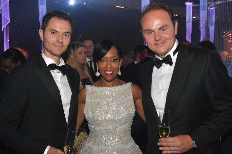 da sinistra: Alessandro Lunelli, Regina King e Matteo Lunelli