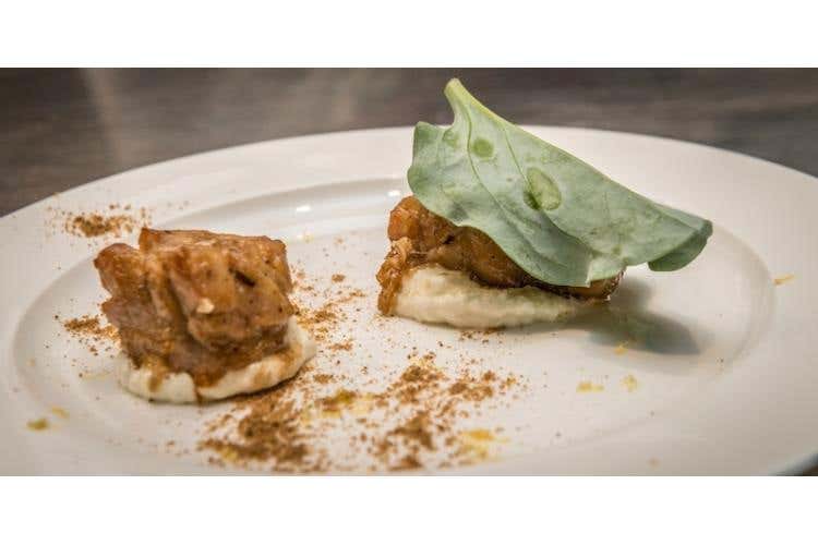 Animelle, burrata e acciughe (Marcello Trentini
