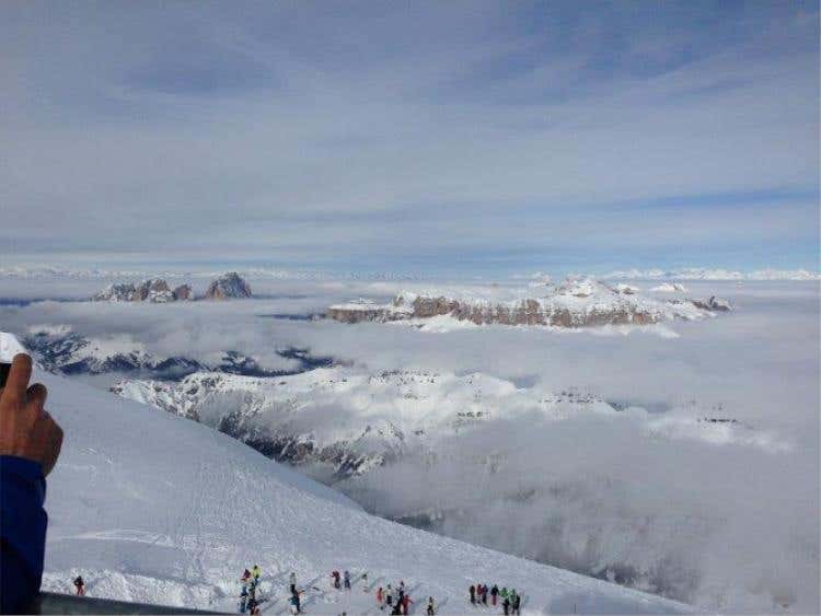 in vetta alla Marmolada (2