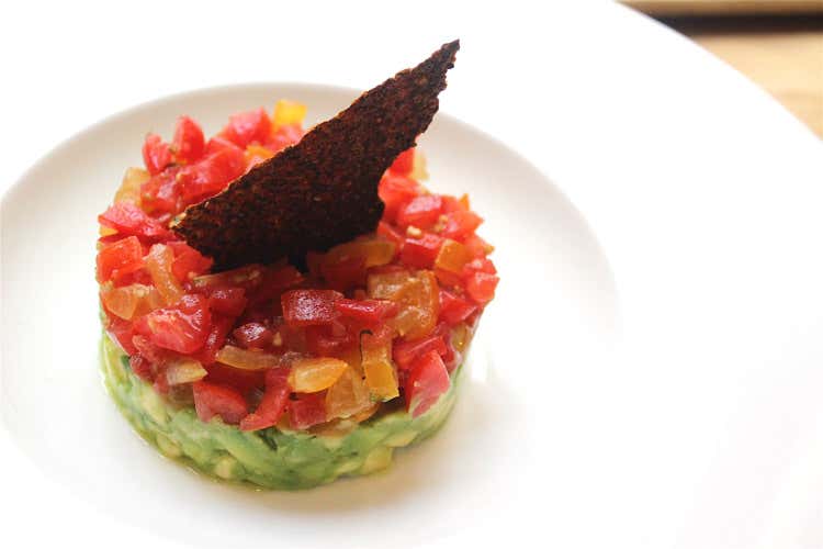 Tartare due pomodori (Fiore, a Roma una “Spa alimentare” )