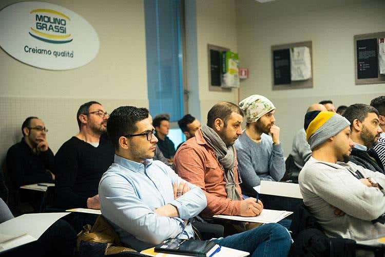 (Formazione con Molino Grassi 
In primo piano l'impasto diretto)