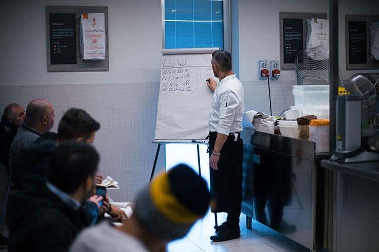 (Formazione con Molino Grassi 
In primo piano l'impasto diretto)