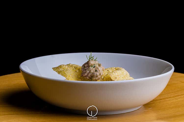 La Trota mantecata alle erbe (La cucina di Fournier con vista Lo chef stellato a Ponte di Legno