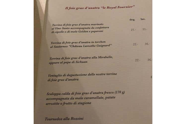 (Fournier, dalla Francia per amore 
Il suo locale, tempio del foie gras)