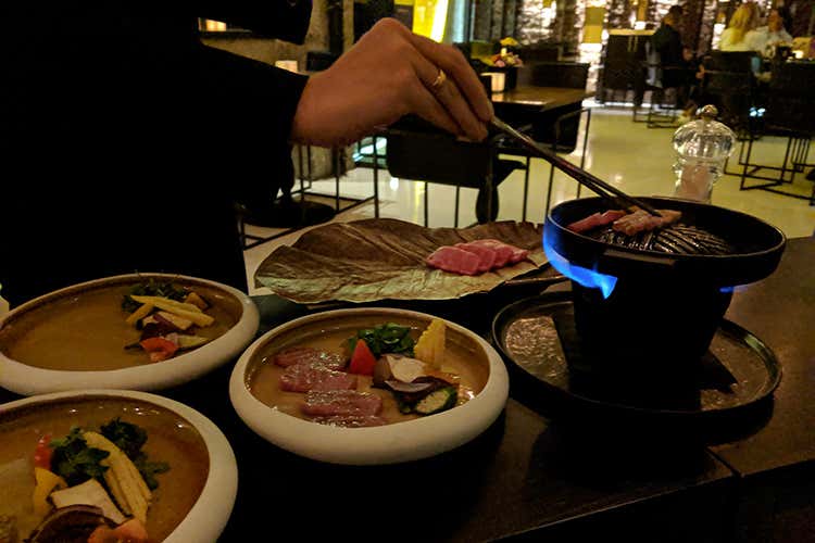 Tagliata di Wagyu beef (Gong, non la solita cucina orientale 
Qui la qualità è un mix di influenze)