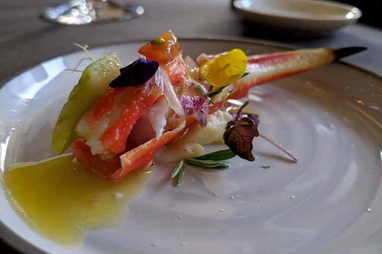 King crab con salsa al kumquat (Gong, non la solita cucina orientale 
Qui la qualità è un mix di influenze)