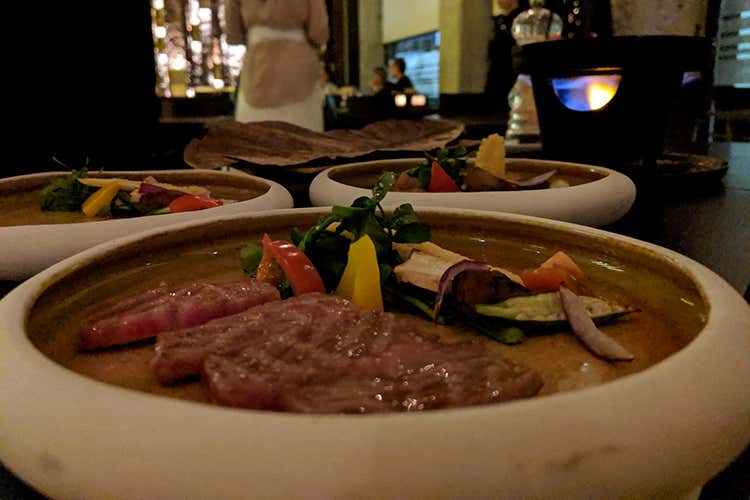 Tagliata di Wagyu beef (Gong, non la solita cucina orientale 
Qui la qualità è un mix di influenze)