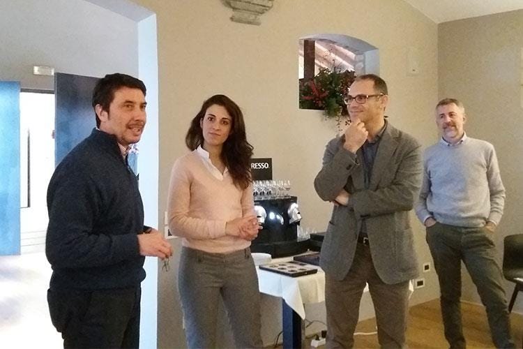 Raffaele Geminiani (direttore Chic), Federica Parisi (coffee expert Nespresso), Riccardo Zola (regional Horeca representative)