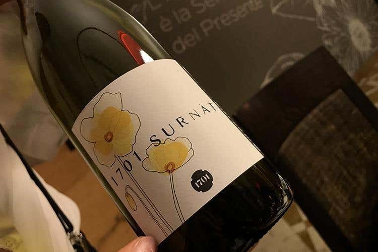 Chardonnay 100% biodinamico, cantina 1701 (I segreti più intimi del gardesano 
in tavola al Ristorante Alle Rose di Salò)