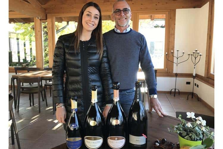 Alessandra e Antonio Melzer (I Trento Doc di Maso Martis 
Effervescenza delle Dolomiti)