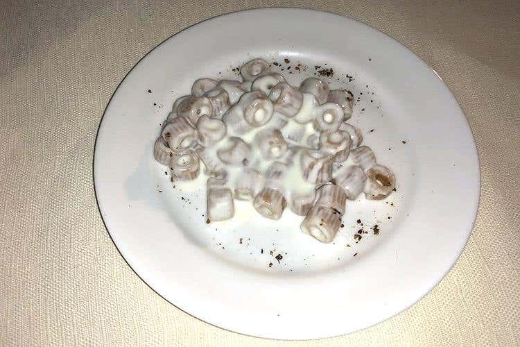 Diralini al farro Monograno Felicetti, vellutata al Bitto e pesteda di Grosio - Enrico Derflingher, con Cristian Benvenuto e Francesco Cranchi (Il Bitto “sotto le stelle” a La Fiorida 
L'omaggio dai cuochi Euro-Toques & Co)