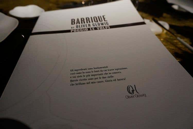 (Il lato gourmet di Poggio Le Volpi
Apre Barrique, firma Oliver Glowig)