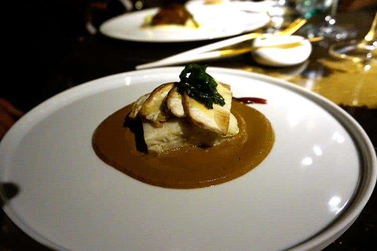 Rombo con crema di cozze e bietole (Il lato gourmet di Poggio Le Volpi
Apre Barrique, firma Oliver Glowig)