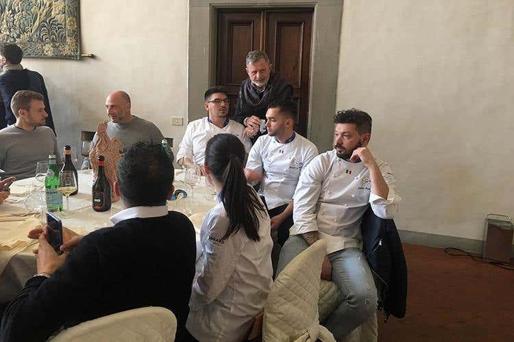 Il lunch di Matteo Sangiovanni Da Paestum alla tavola di Euro-Toques